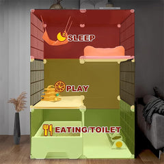 SNAAT Cat Cage ventilated side mesh ensures good airflow and comfort.