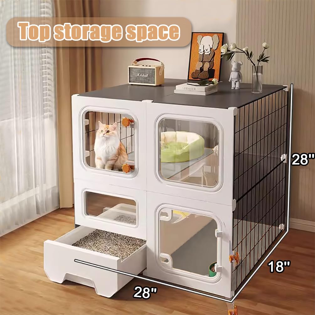 SNAAT cat enclosure top storage rack keeps essentials organized
