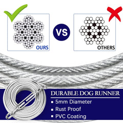 Snagle Paw anti-shock runner line reduces tension for comfortable exercise.