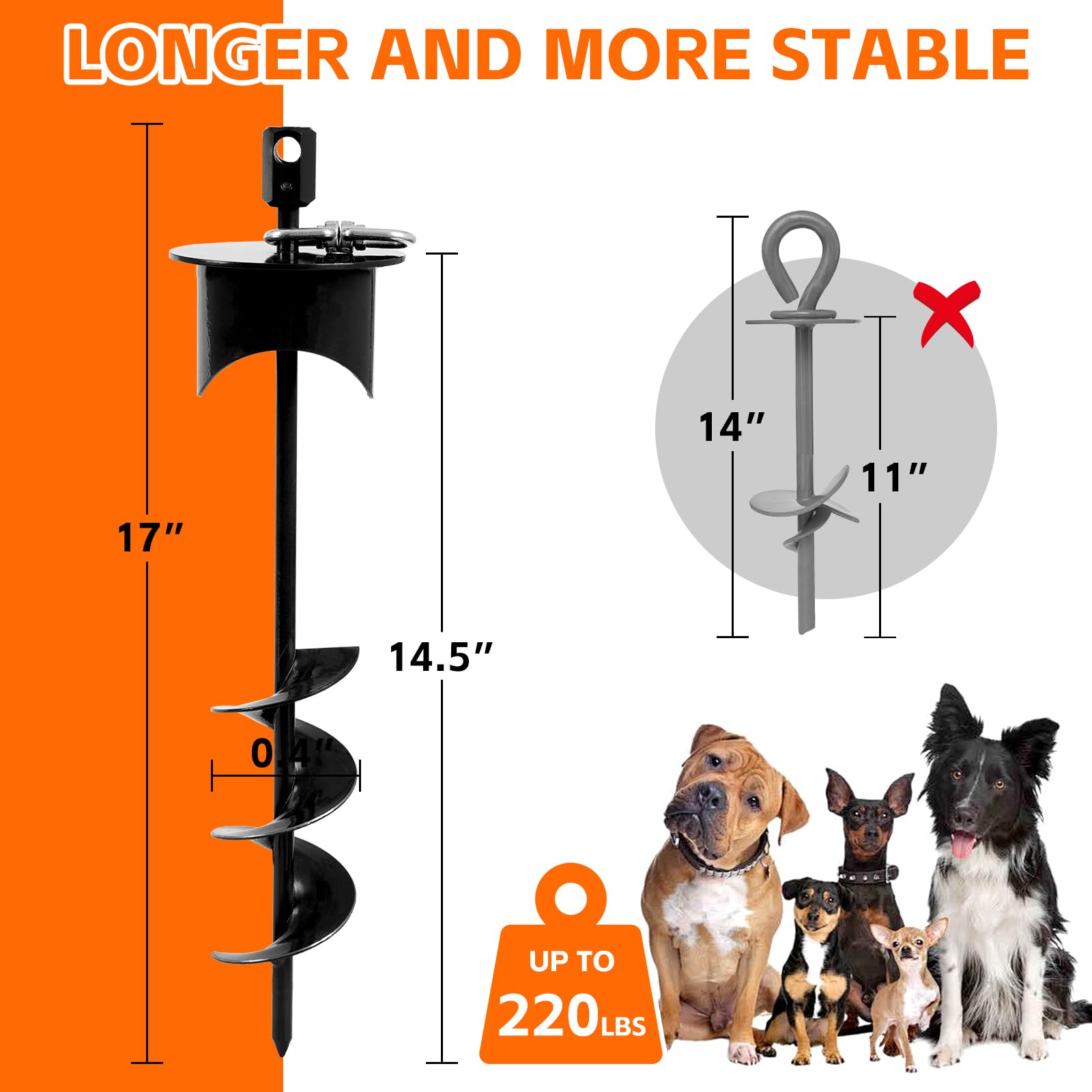 Snagle Paw outdoor stake ideal for camping, yard, and beach use.