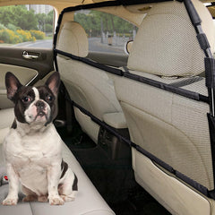 Snagle Paw dog car barrier assembly view highlights durable one-piece construction for stability.