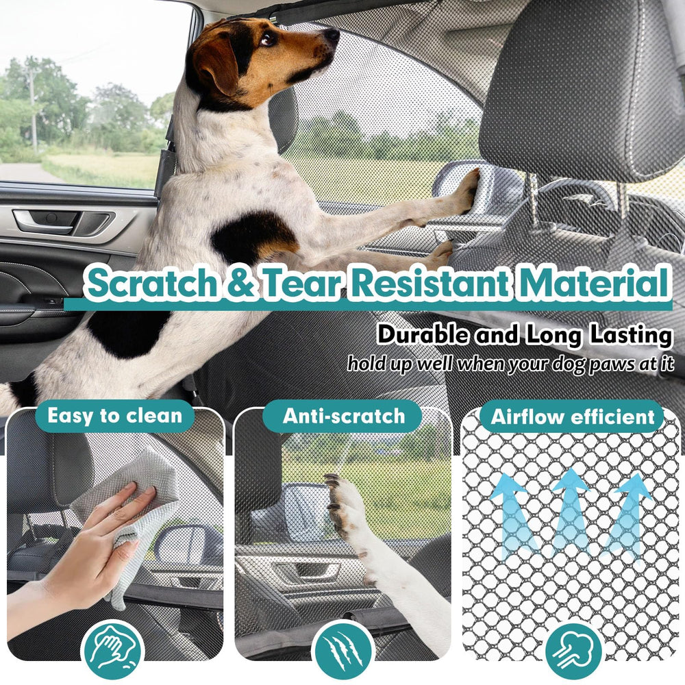 Snagle Paw barrier folded for storage saves cabin space.