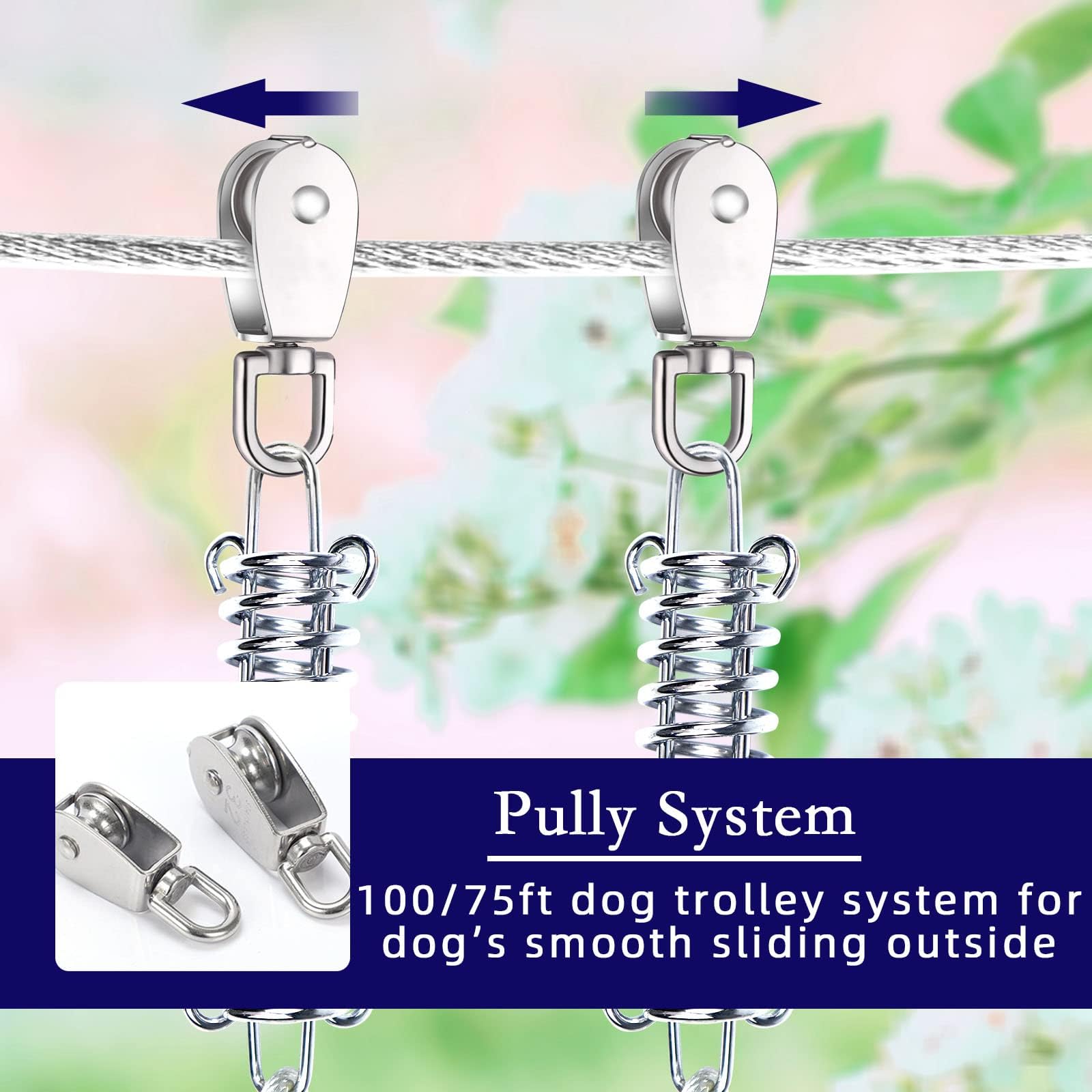 Snagle Paw dog tie-out cable safety view reinforces secure camping or yard use.
