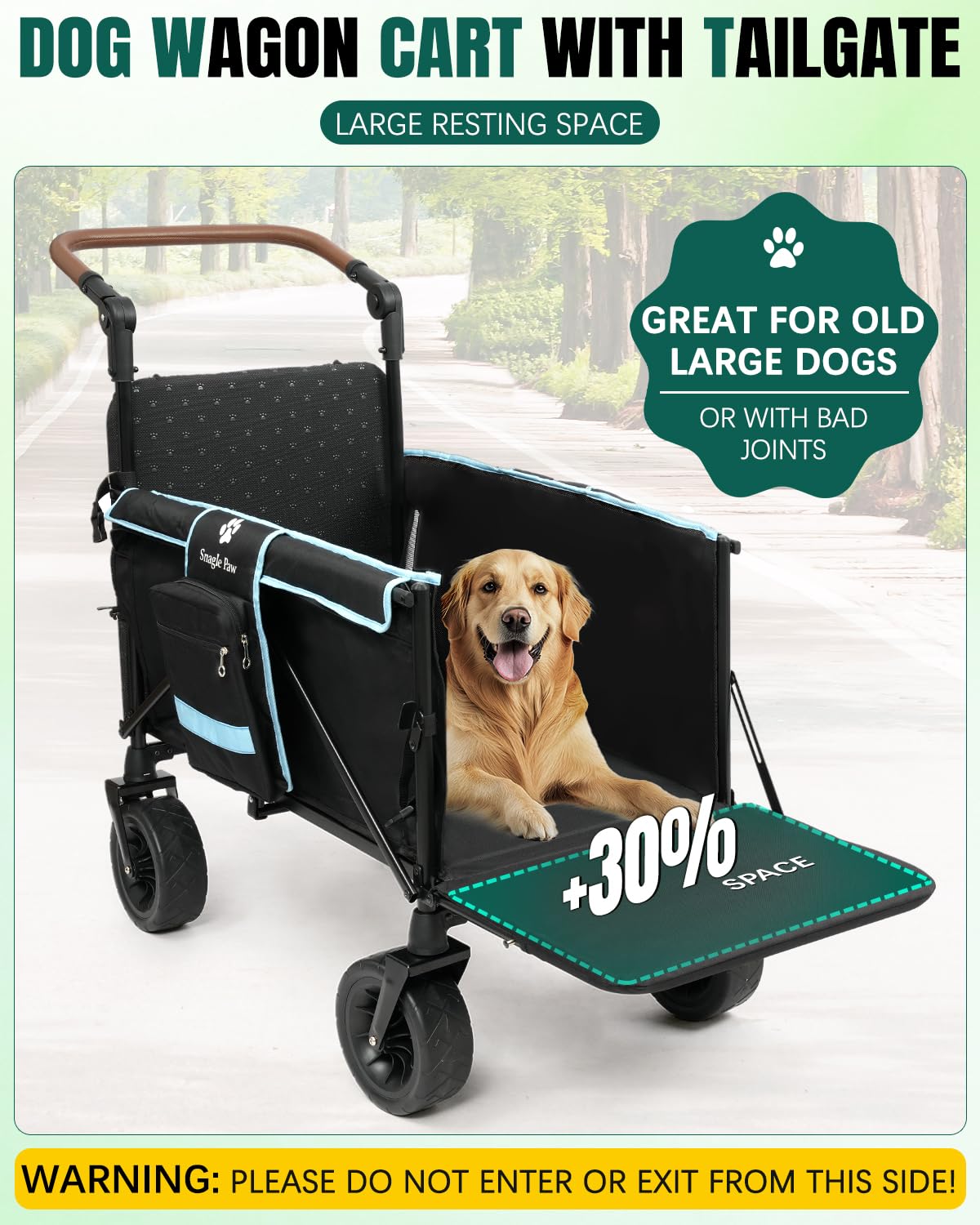 Snagle Paw stroller ramp close-up demonstrating easy-access non-slip surface for senior or injured dogs