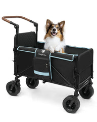 Snagle Paw Extra Large Dog Stroller side view with all-terrain wheels for park outings