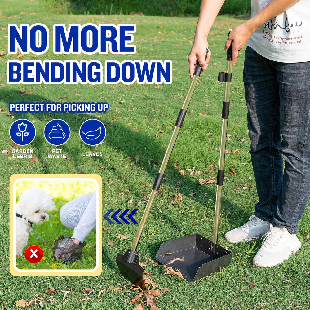 Snagle Paw Pooper Scooper adjustable handle 38-inch reach reduces bending during walks