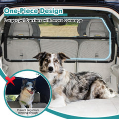 Snagle Paw see-through net barrier maintains visibility while reducing driver distraction