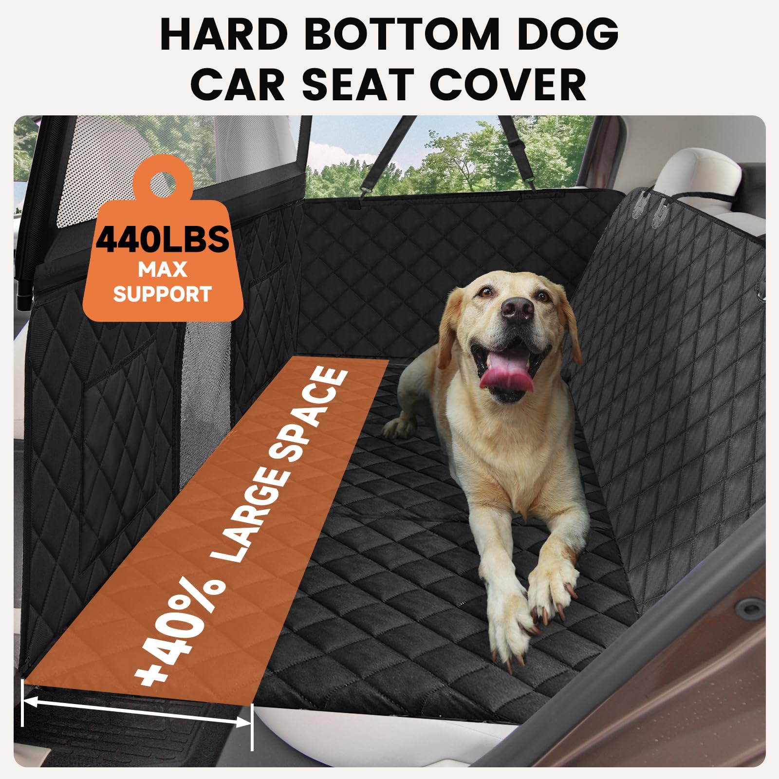 Snagle Paw super high pet barrier top view keeps dogs from front seats for safer driving