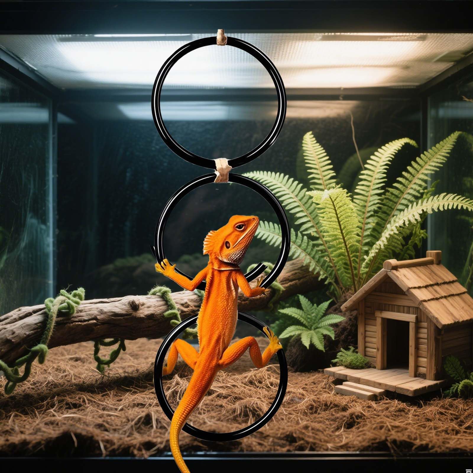 Snake climbing rings two-pack set includes three rings per set.