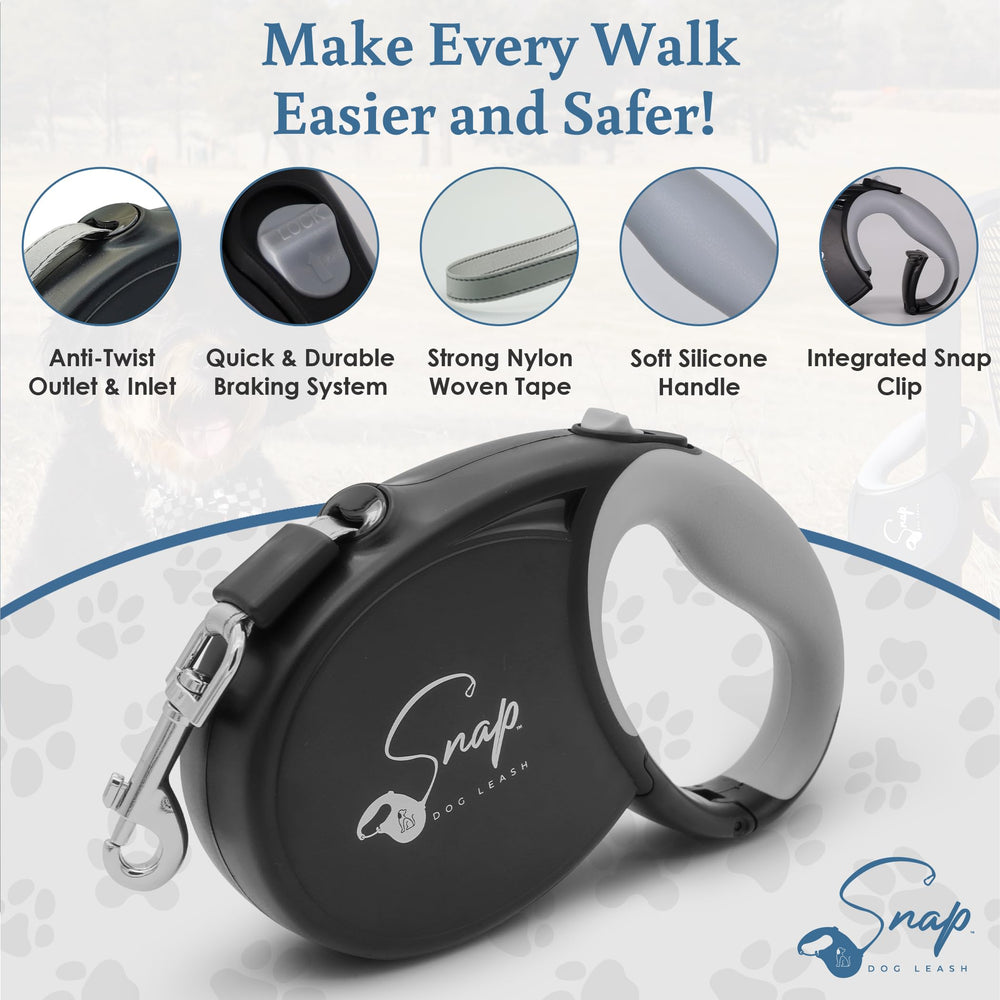 Snap Dog Leash tangle-free design keeps walks smooth