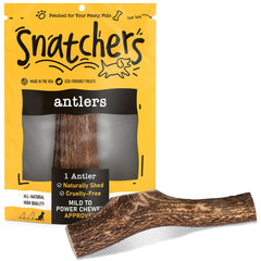 Snatchers elk antlers jumbo chew for aggressive chewers, long lasting.