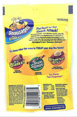 Snausages beef-cheese snacks closeup chewy texture ideal dog treat