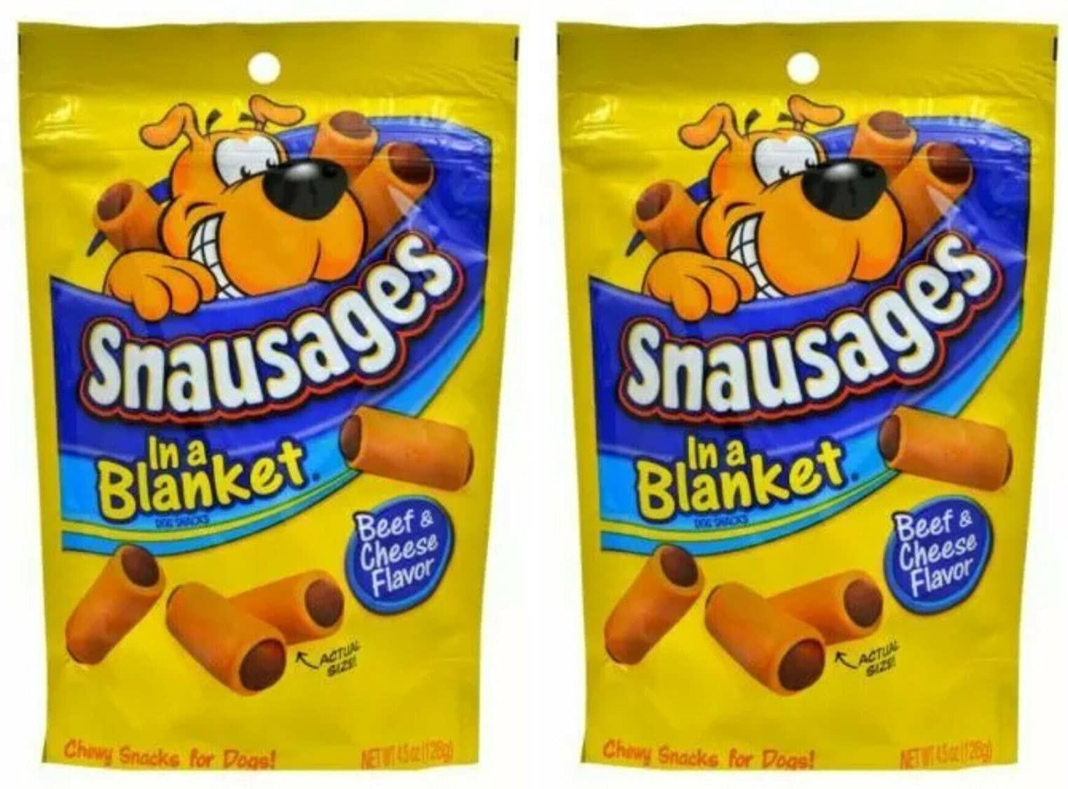 Snausages beef-cheese snacks front view for training rewards