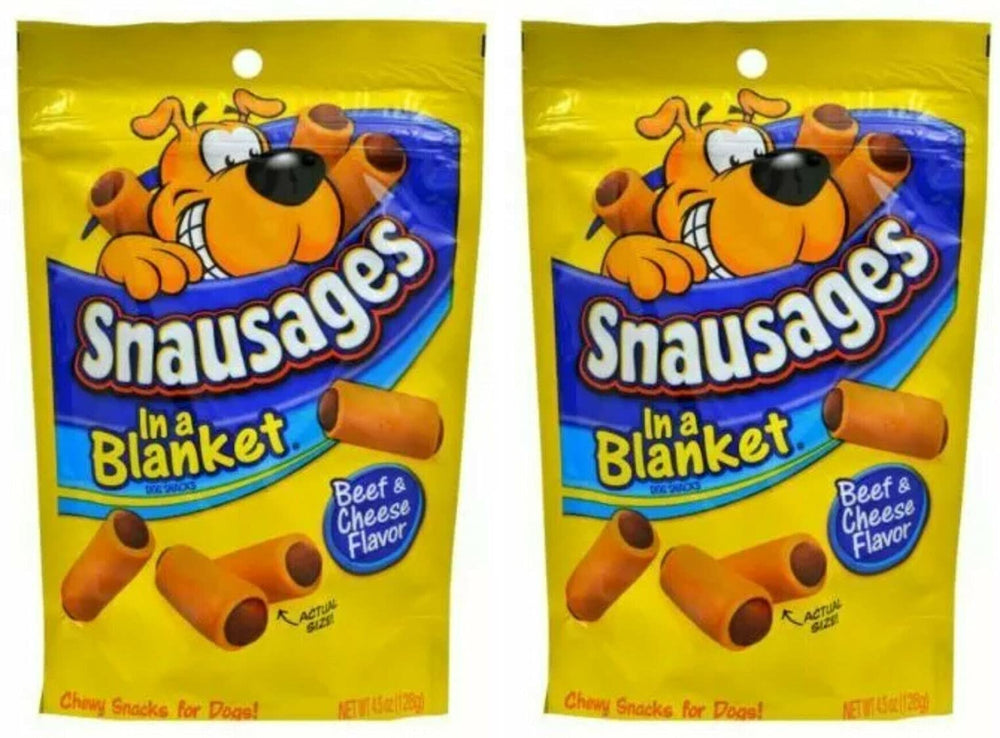 Snausages beef-cheese snacks front view for training rewards