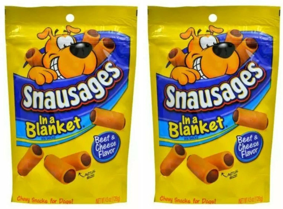 Snausages beef-cheese snacks front view for training rewards