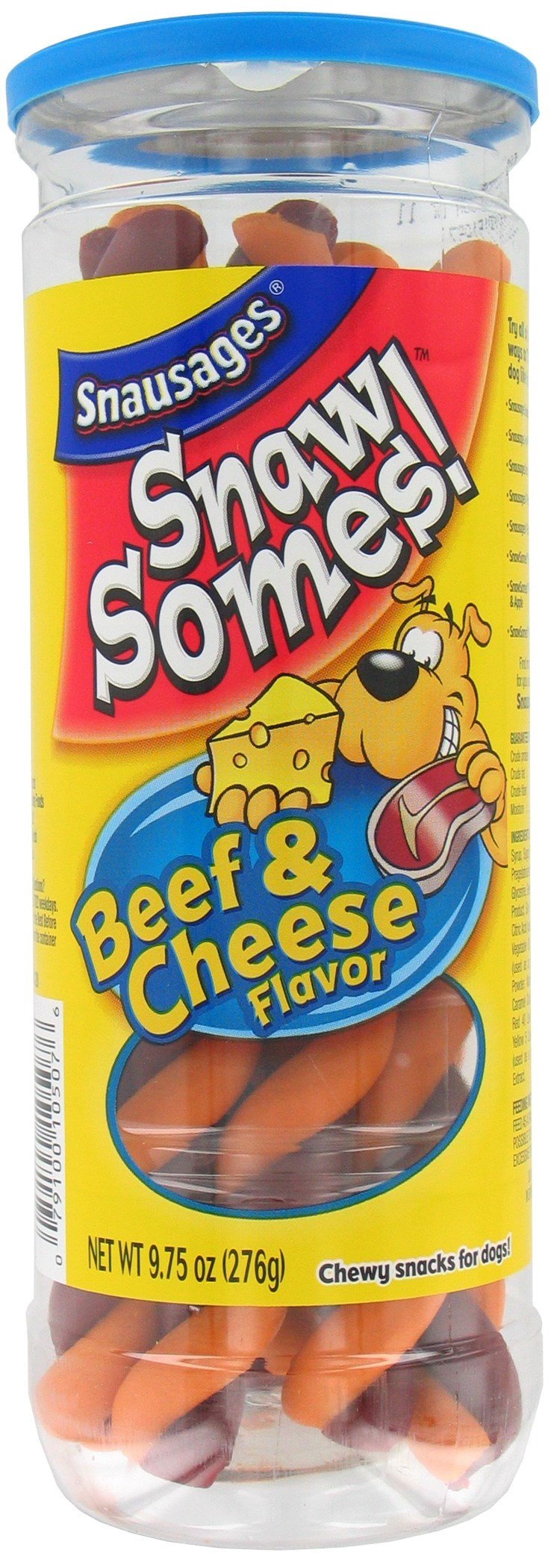 Snausages Snawsomes beef cheese dog treat can for training rewards