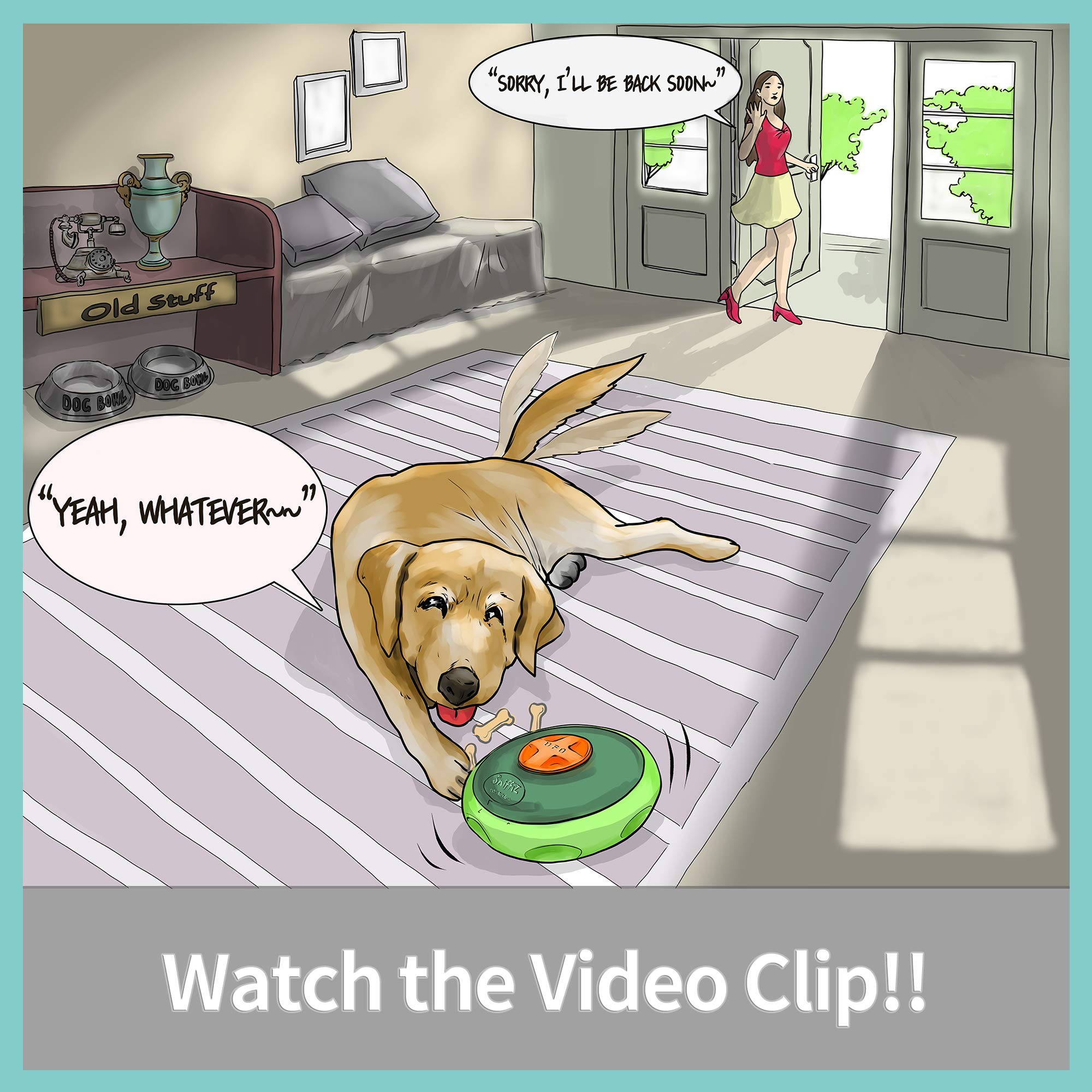 Sniffiz SmellyUFO dog-playing with the toy promotes activity and focus.