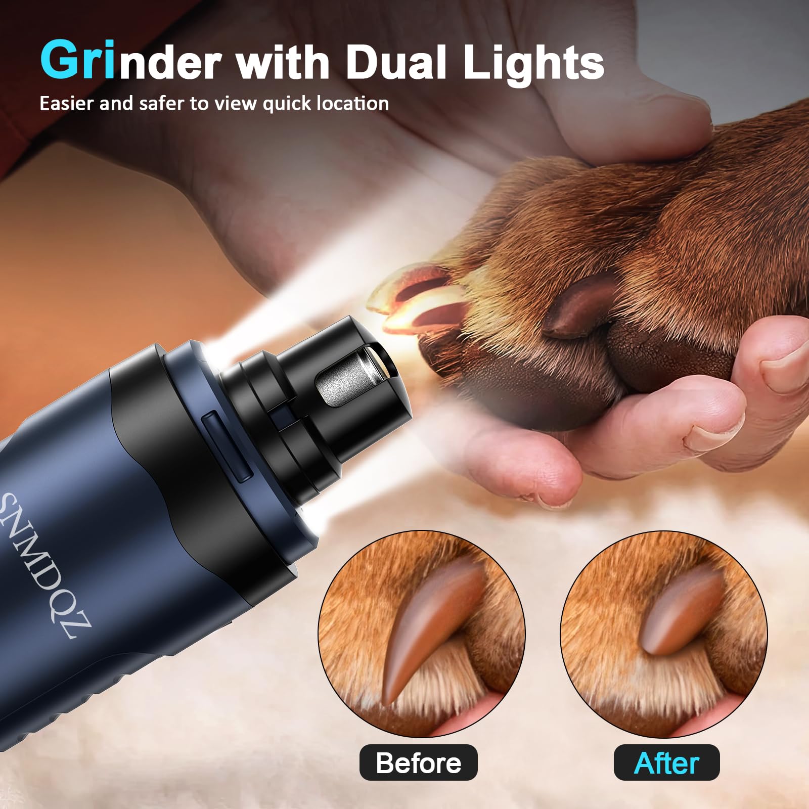 SNMDQZ dog nail trimmers with clips for professional-like results at home