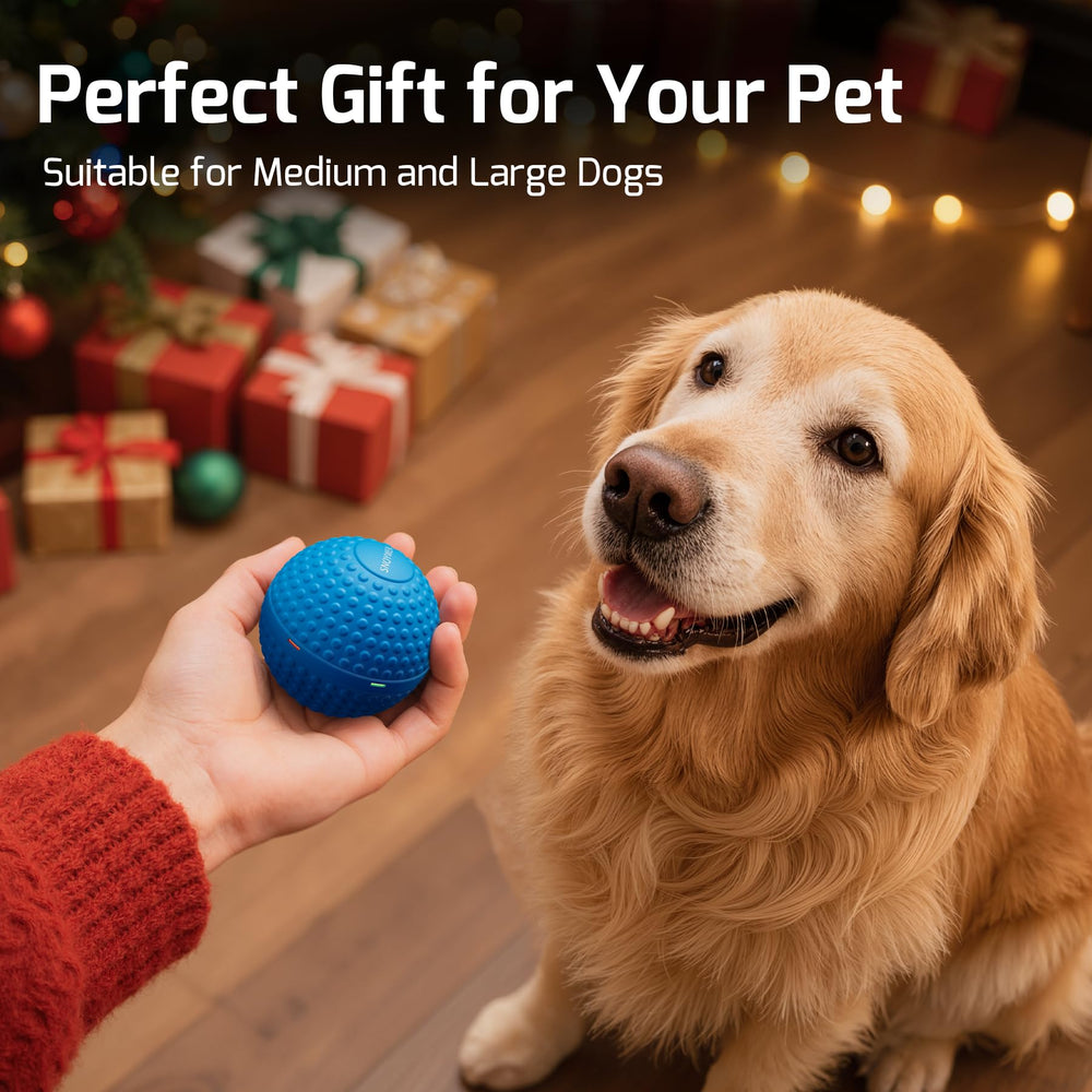 SNOYWEN chew ball auto-rotating action engages dogs during fetch sessions.