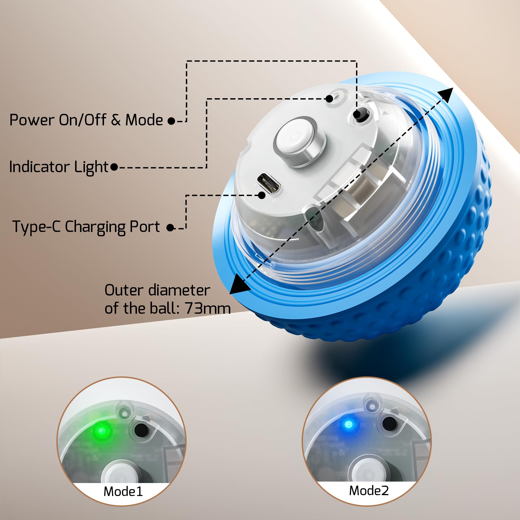 SNOYWEN chew ball cleaning-ready design simplifies after-play maintenance.