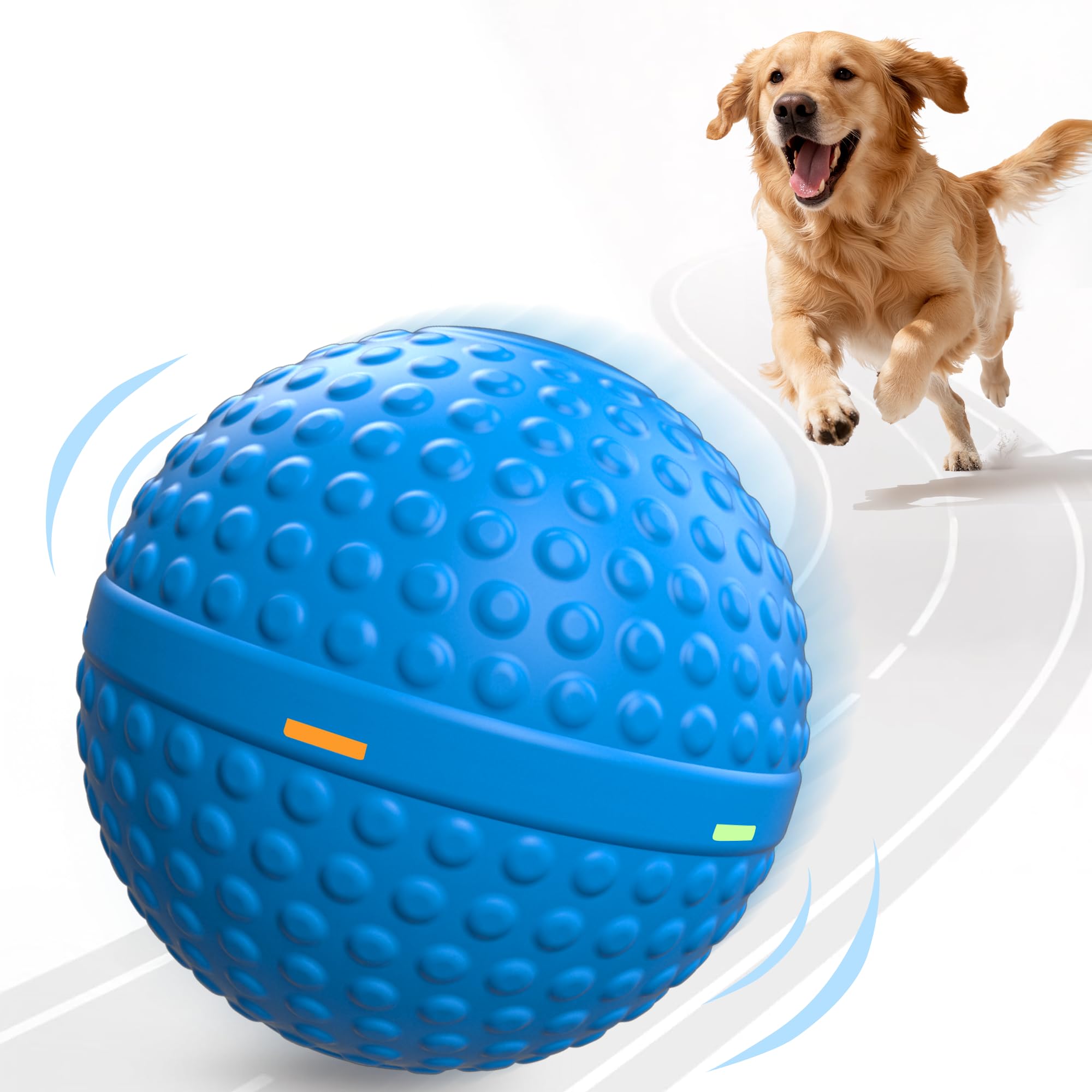 SNOYWEN chew ball front view shows durable chew-resistant design for large dogs.
