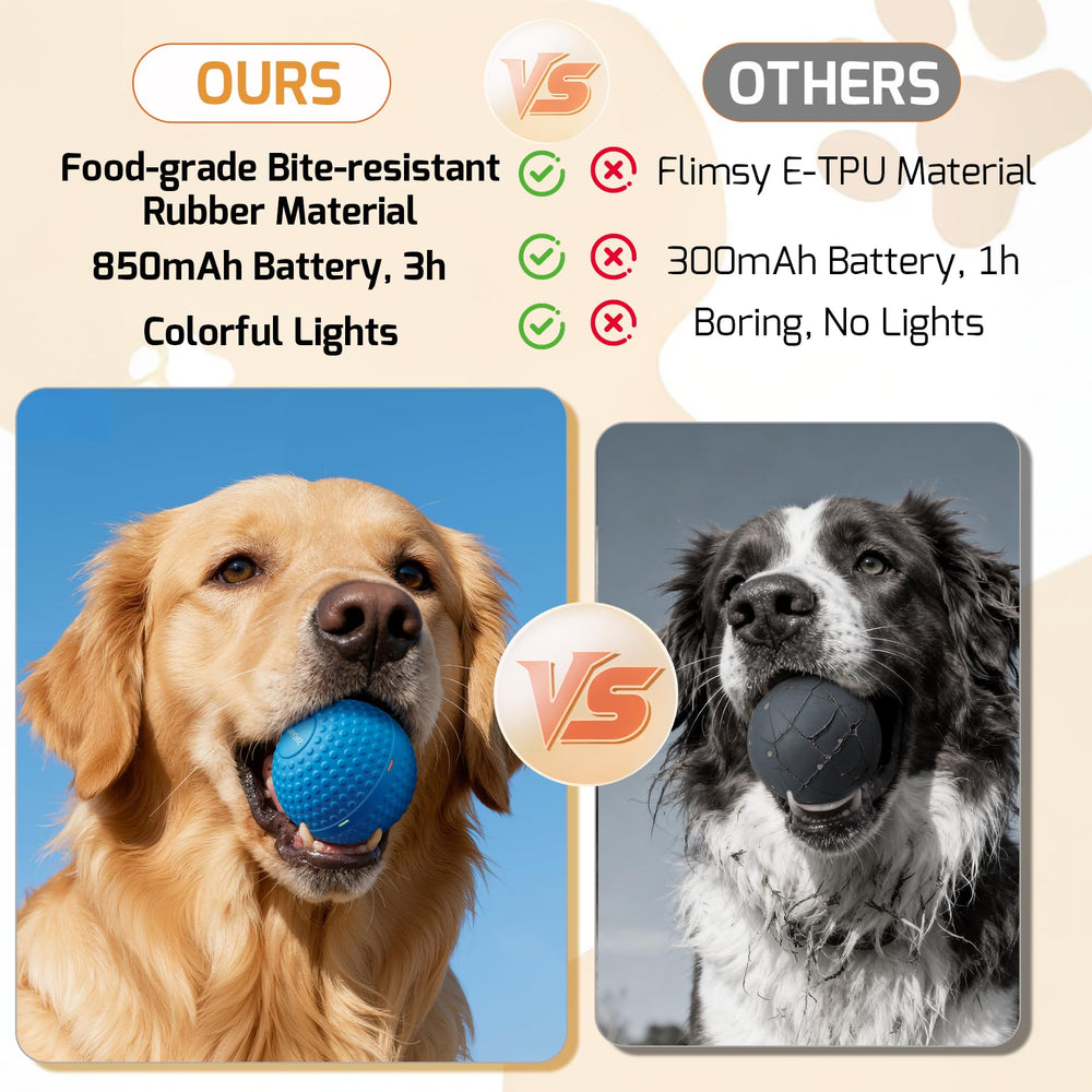 SNOYWEN chew ball side view demonstrates lightweight, versatile play indoors or outdoors.