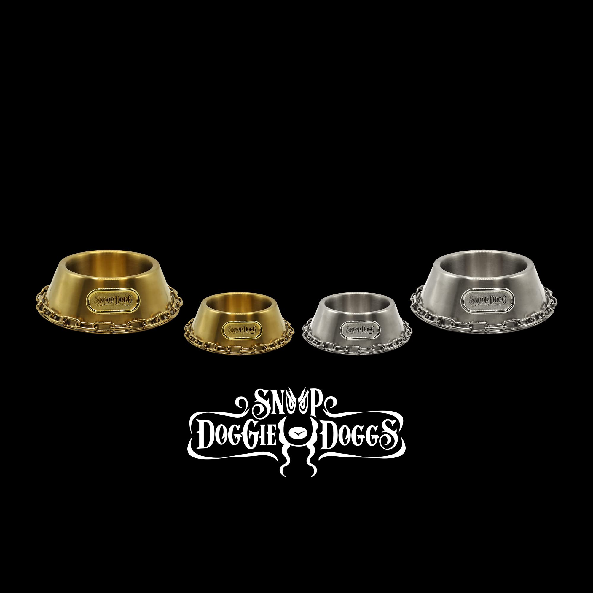 Snoop Doggie Doggs bowl with non-skid pad keeps bowls steady during use.