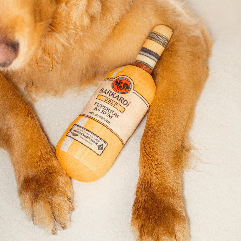 Snout Scout bottle toy reinforced stitching supports durable play for excited chewers.