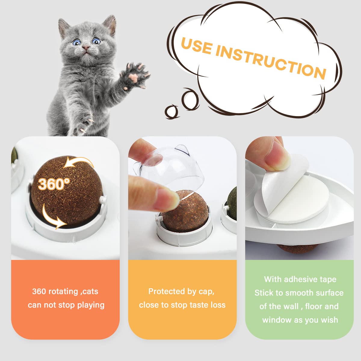 Snow Pet Magic wall ball close-up with scent release for engaging treat sessions.