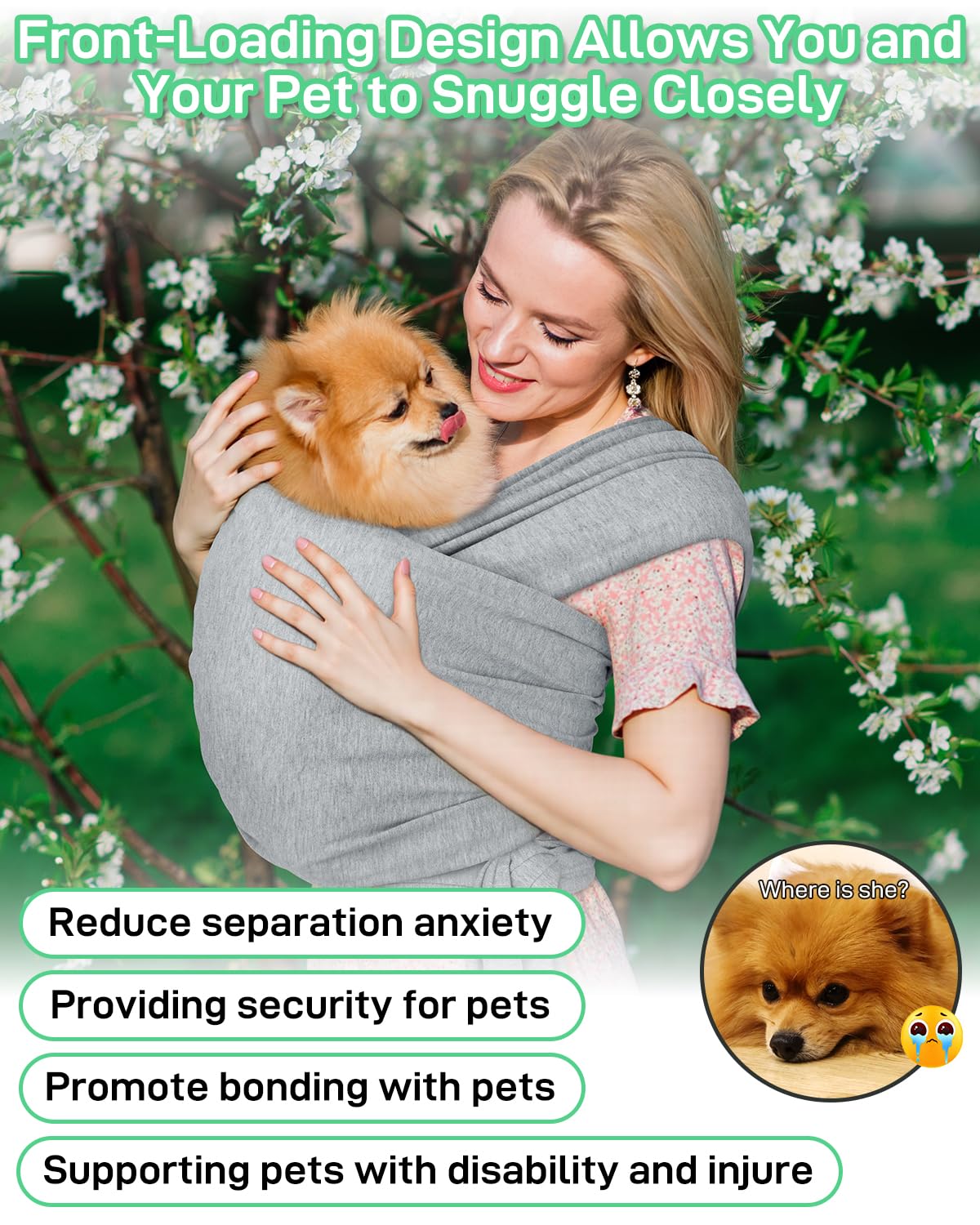 Snqqmtt soft-ventilated material keeps pets comfortable and breathable during use.