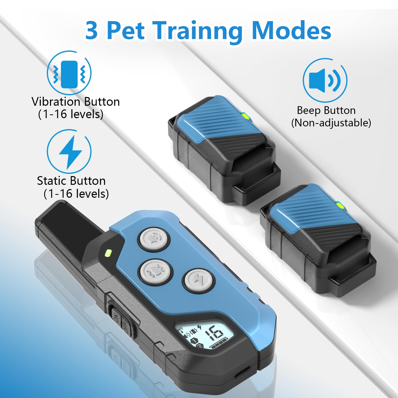 Snsng dog training collar receiver waterproof IP67 for all-weather training.