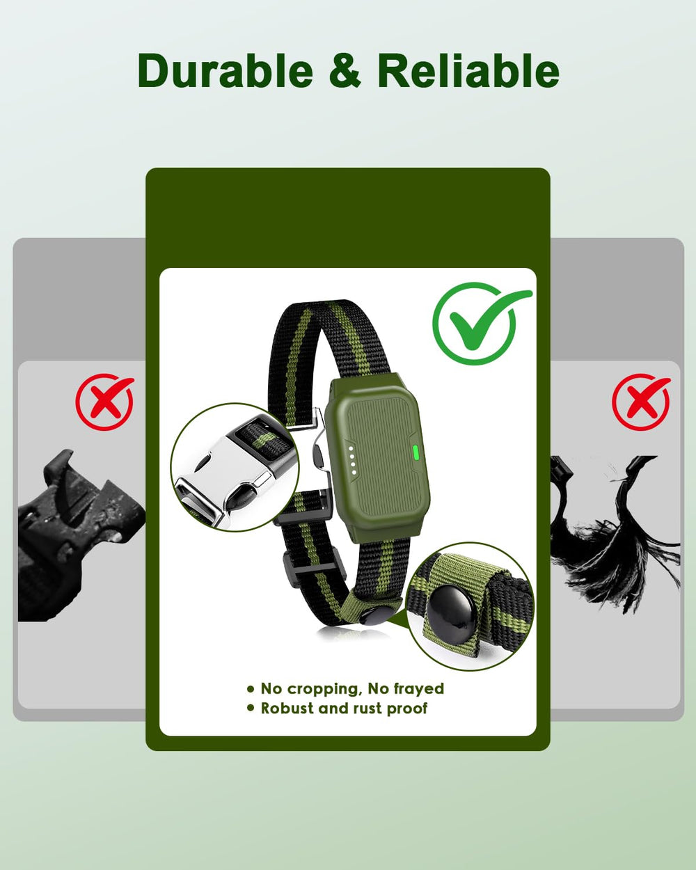 Snsng Shock Collar long and short probes fit various coat lengths for comfortable training.