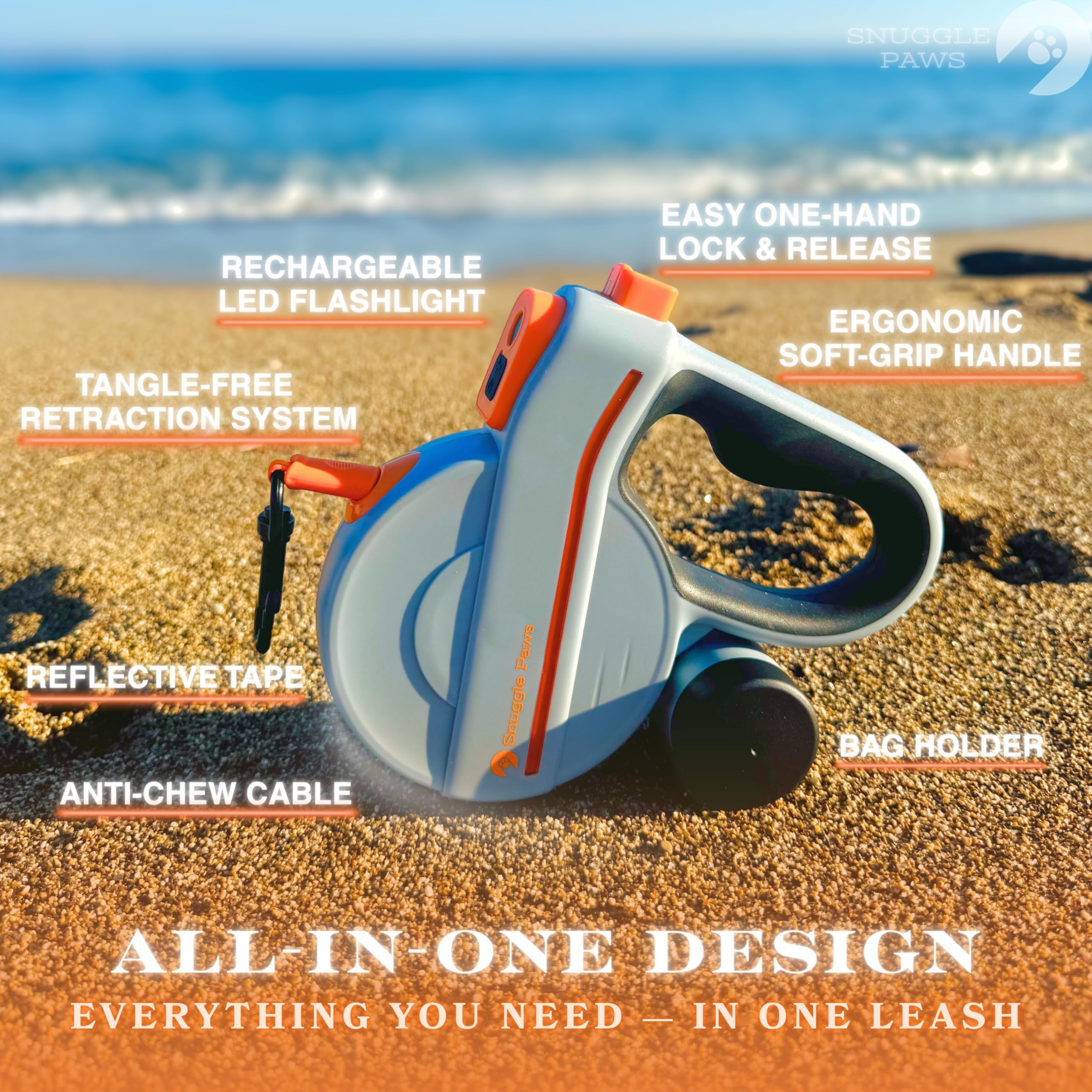 Snuggle Paws LED flashlight on leash for safer night walks