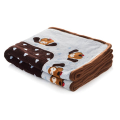 Snuggle Puppy blanket soft-fleece blue for cozy warmth and soothing naps.