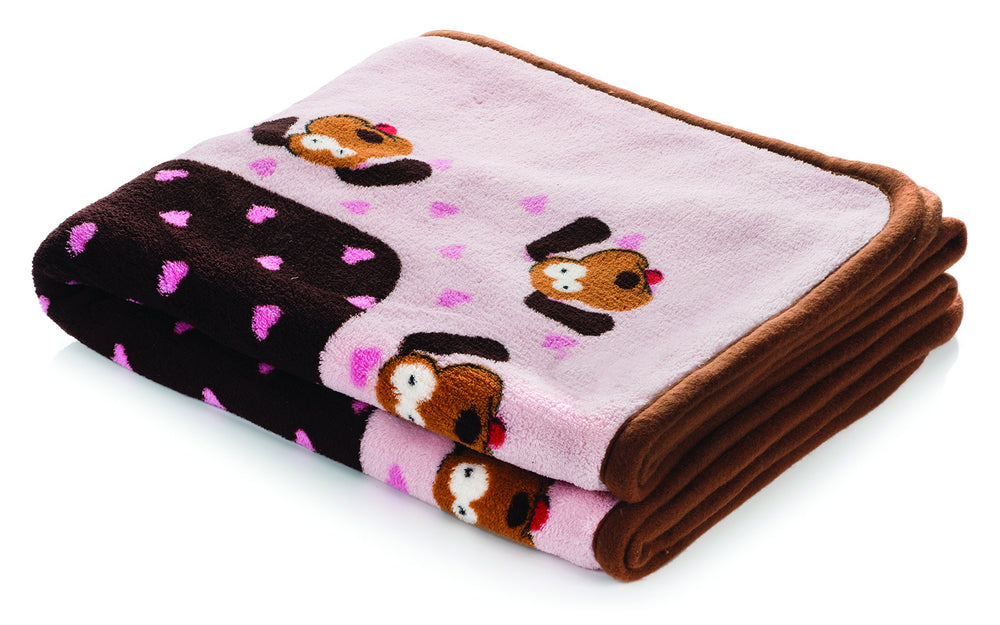 Snuggle Puppy Blanket soft fleece close-up shows plush warmth for cozy naps.