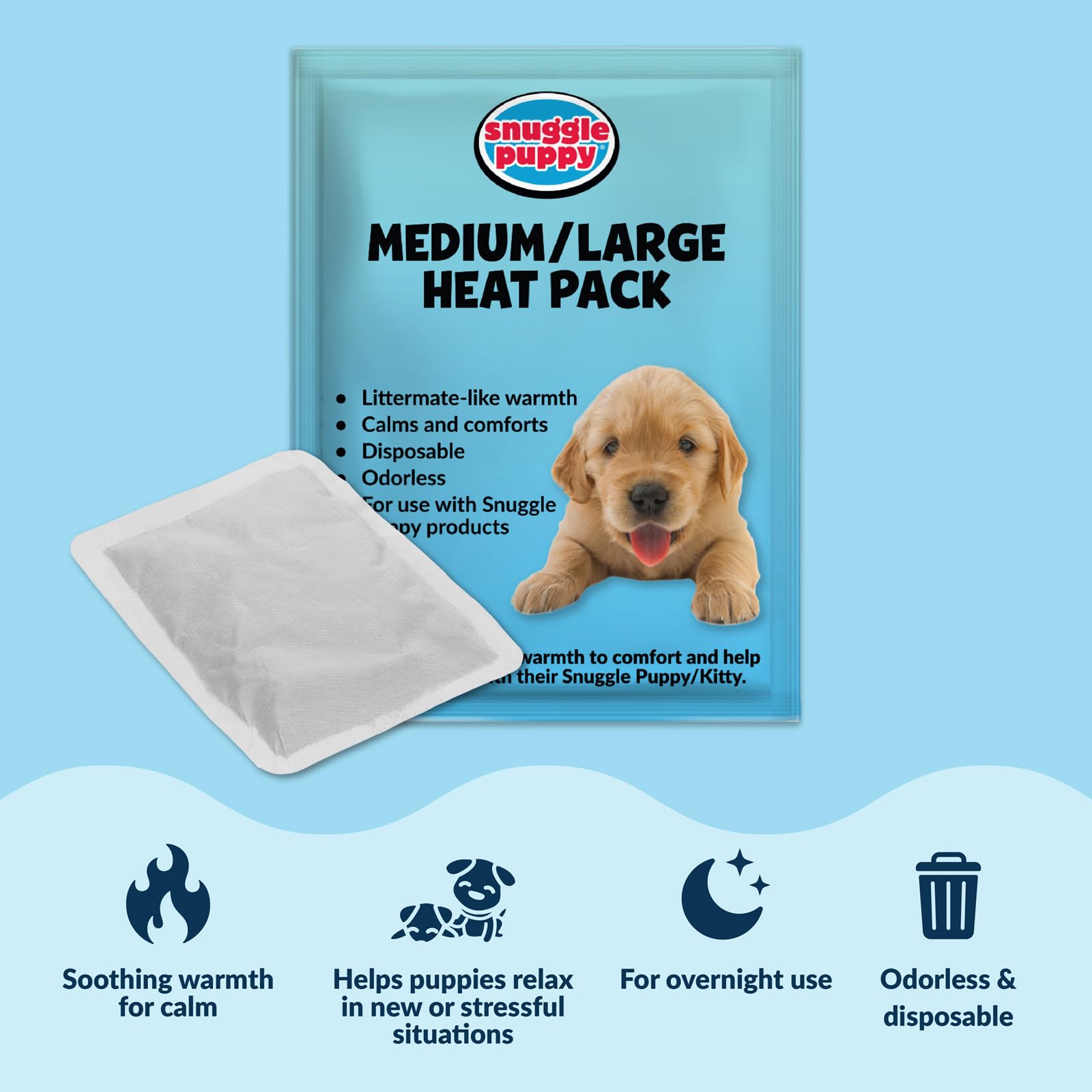 Snuggle Puppy hypoallergenic-safe materials visual reinforces pet-friendly, safe play.