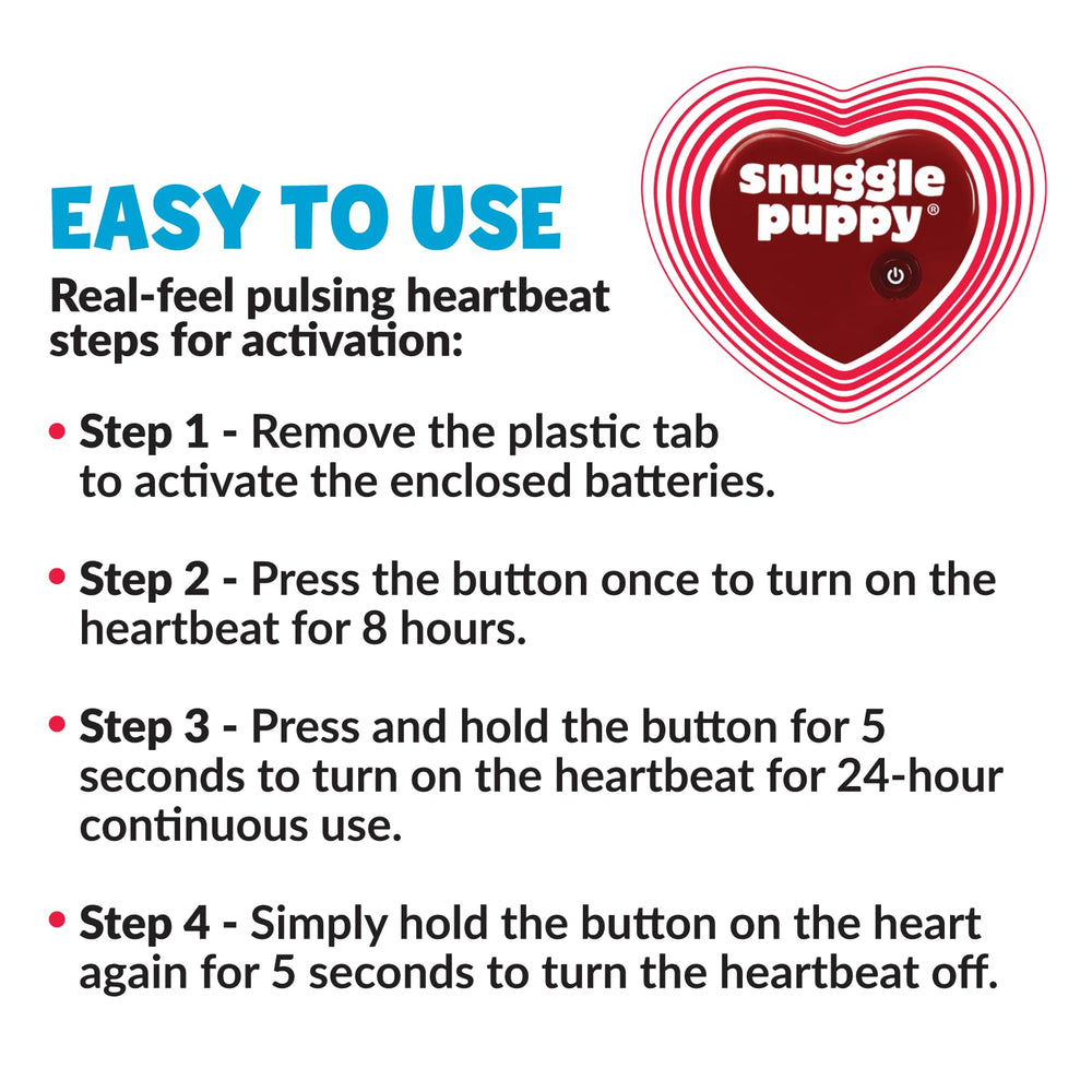 Snuggle Puppy machine-washable design for quick cleaning.