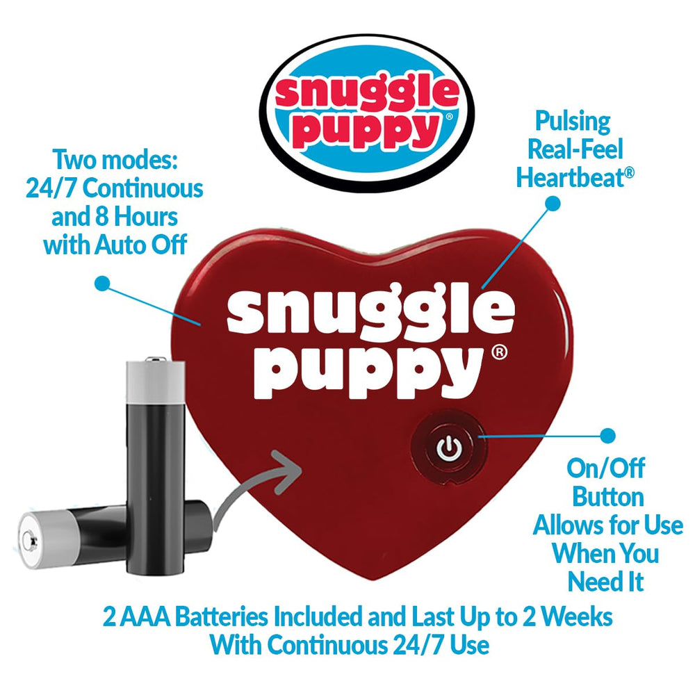 Snuggle Puppy removable heat pack close-up showing easy heat therapy and comfort.