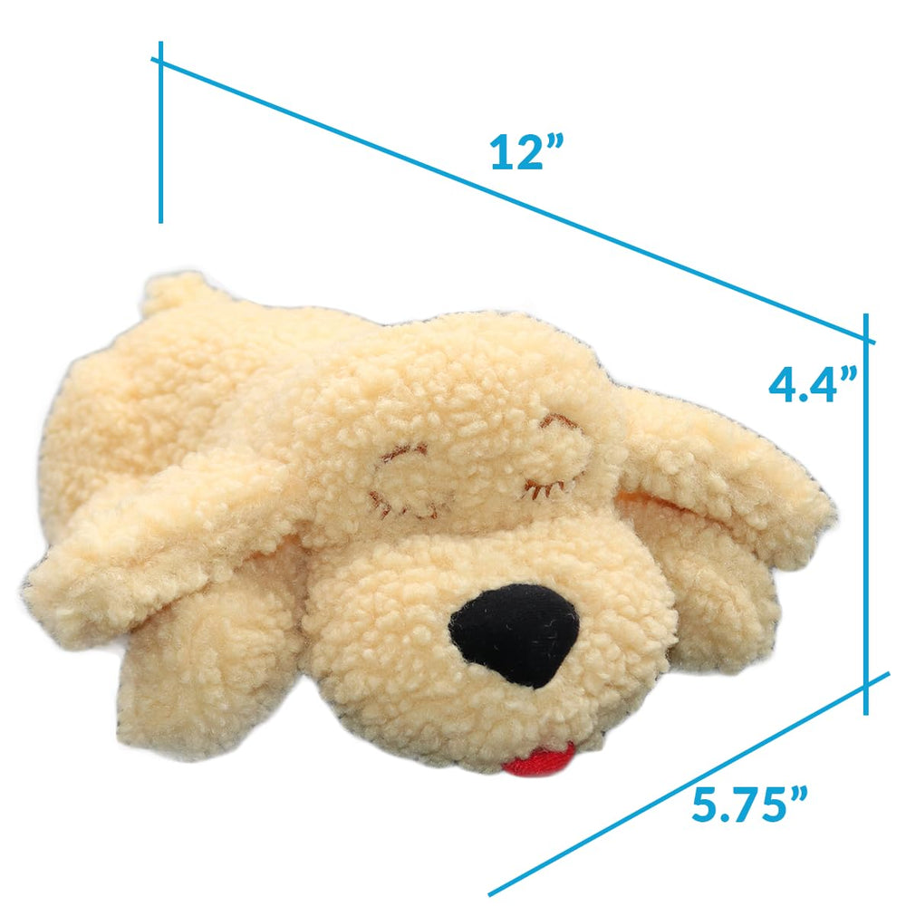 Snuggle Puppy sleep-friendly toy safeguards nighttime rest and reduces dog anxiety during crate training.