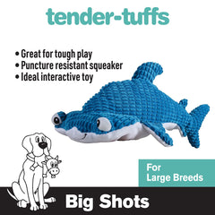 Snuggle Puppy Tender-Tuffs hammerhead side view highlights engaging chew play for large breeds