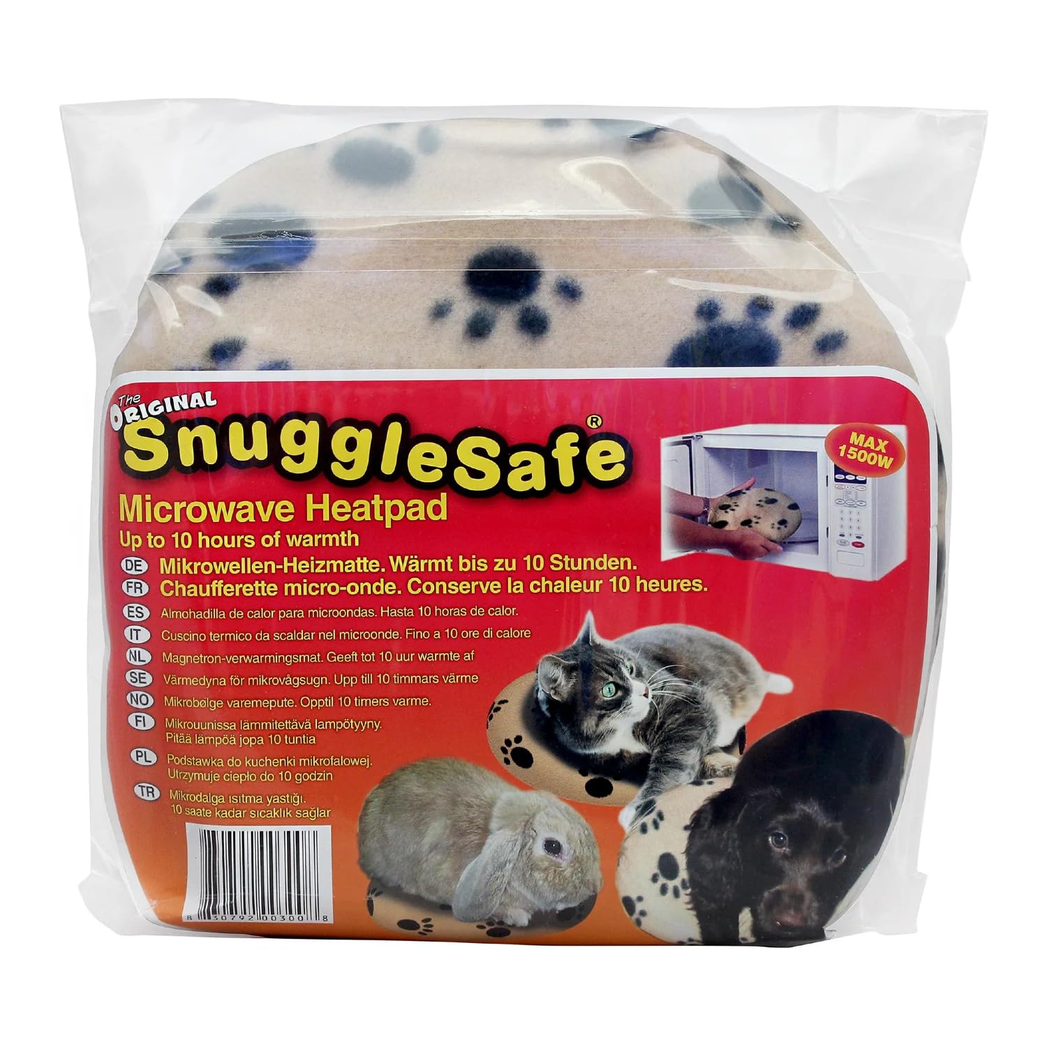 Snugglesafe Original heat pad delivers up to 10 hours of warmth.