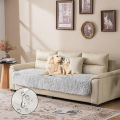 Snugglesinto bed mat anti-slip back closeup shows secure pet lounging.