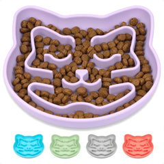 Snuggli slow feeder cat bowl top view highlighting portion control for calmer meals