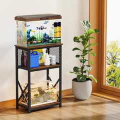 Snughome aquarium stand middle-tier storage ideal for food, nets, and conditioners