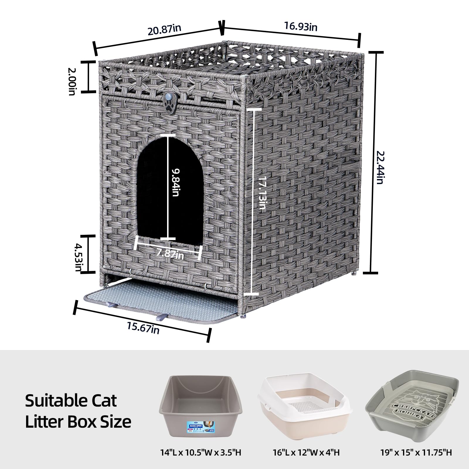 Snughome top fence area used for storage or cat bed