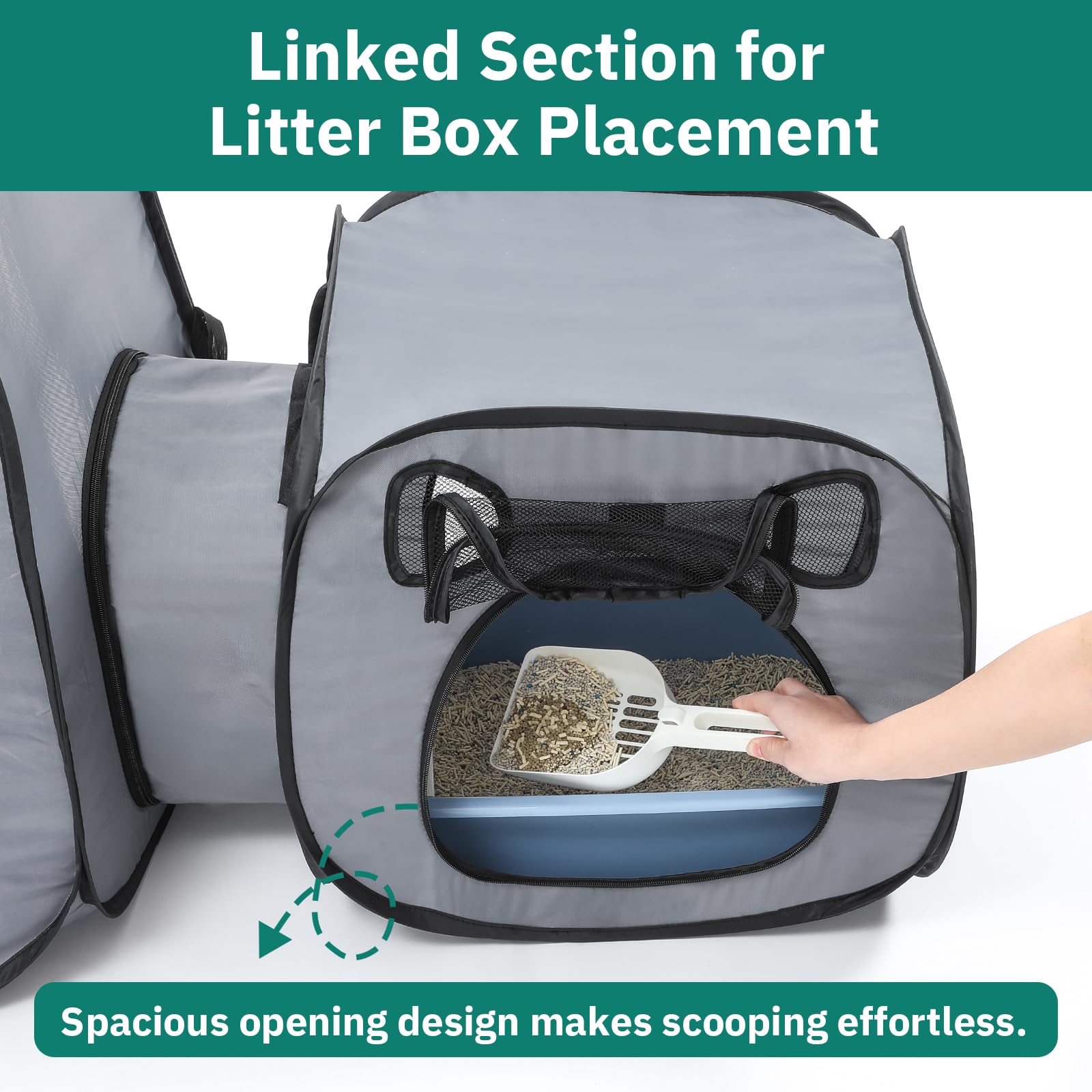 SNUVID portable cat playpen assembled with large play area for kittens.