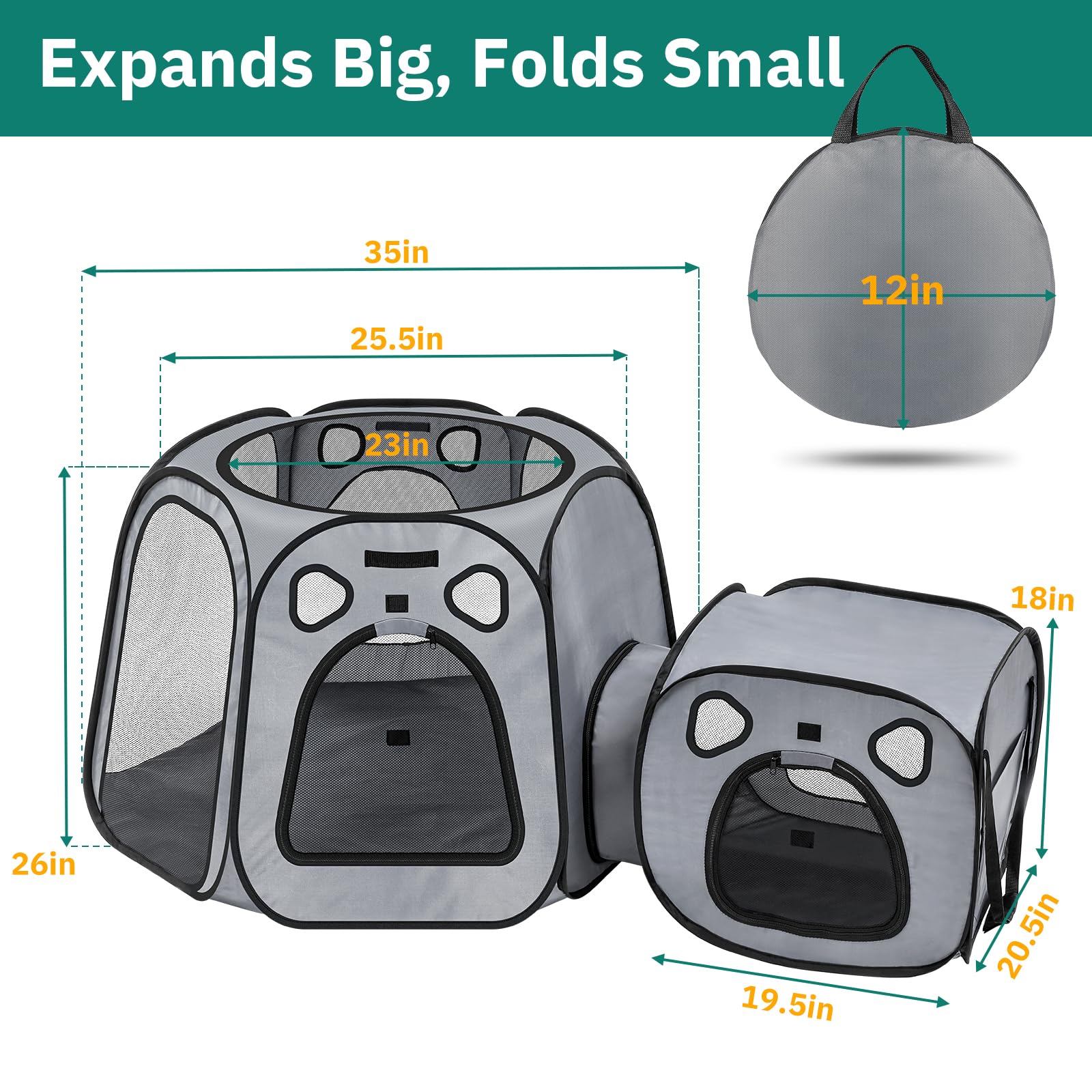 SNUVID two-zone design with litter kennel helps contain mess and odors.