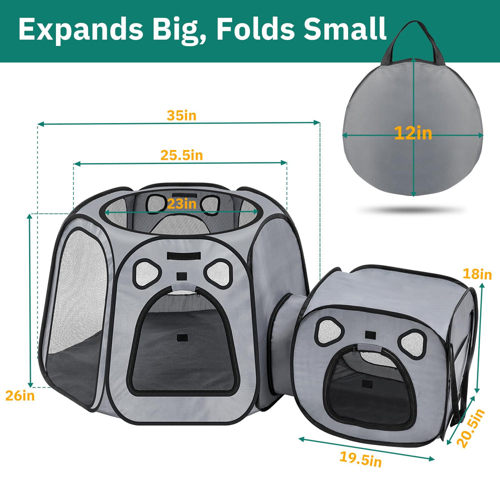 SNUVID two-zone design with litter kennel helps contain mess and odors.