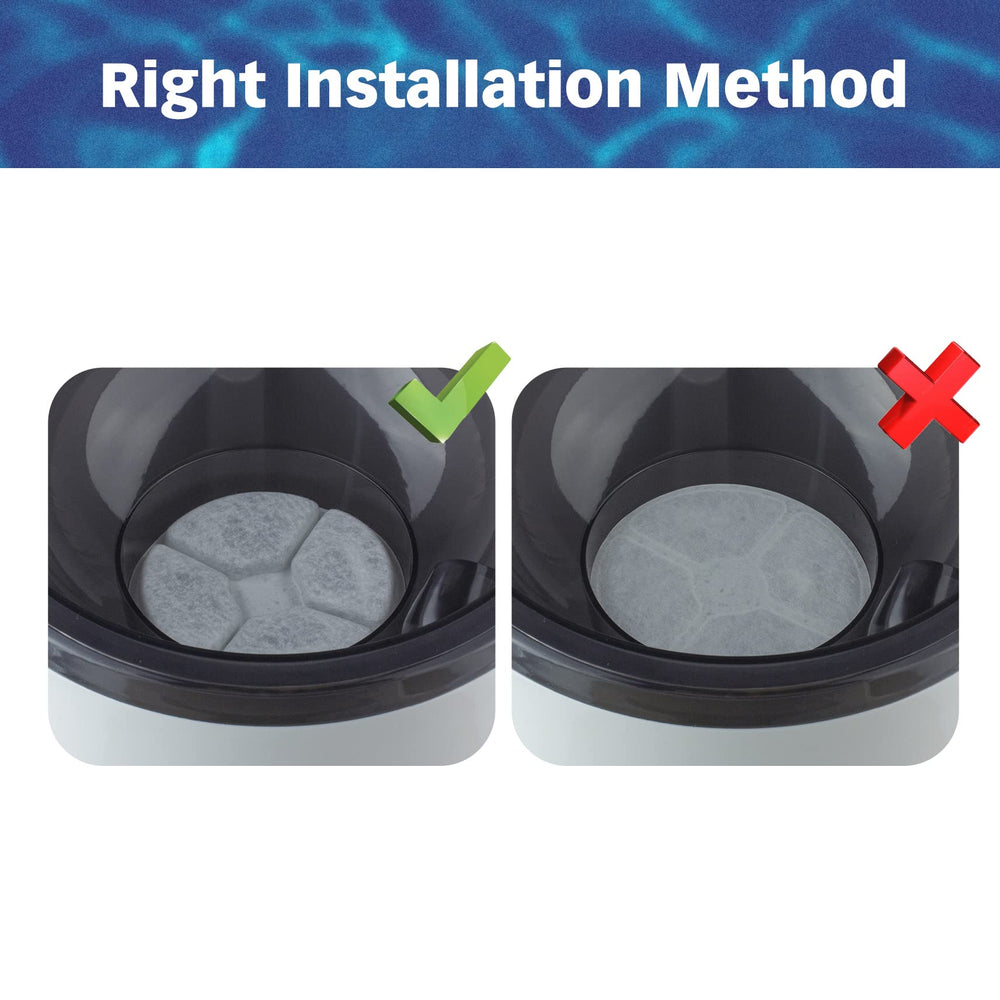 PET STANDARD soak-and-rinse-pre-use instruction image ensuring carbon dust prevention