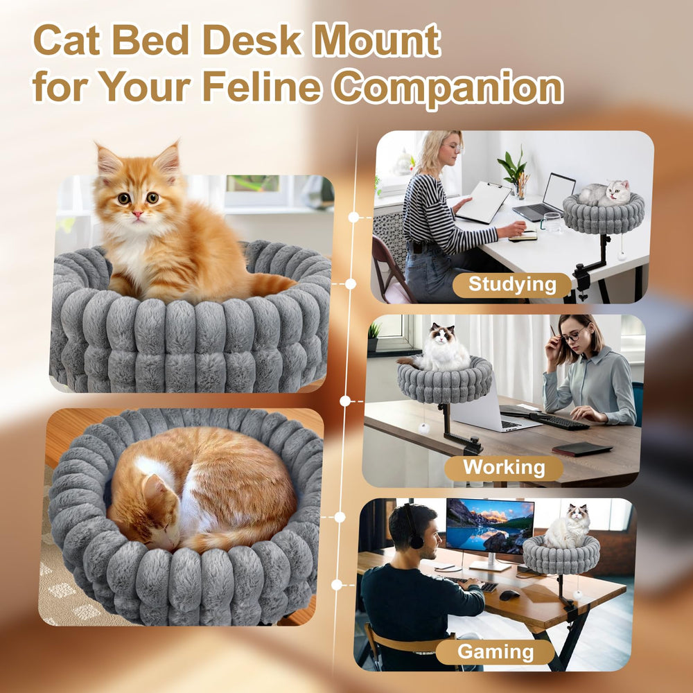 SoakSea cat bed for desk removable cover for easy machine washing